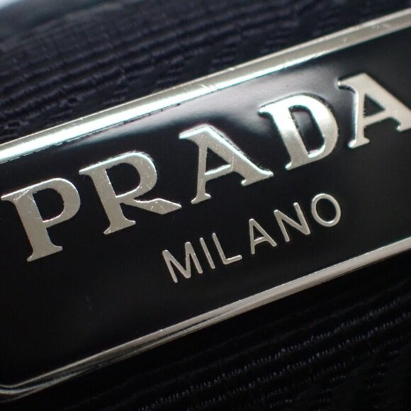 Prada Mini Backpack 1 Bh029 Shoulder Bag 2-Way Linylon Saffiano Black Silver main image 5